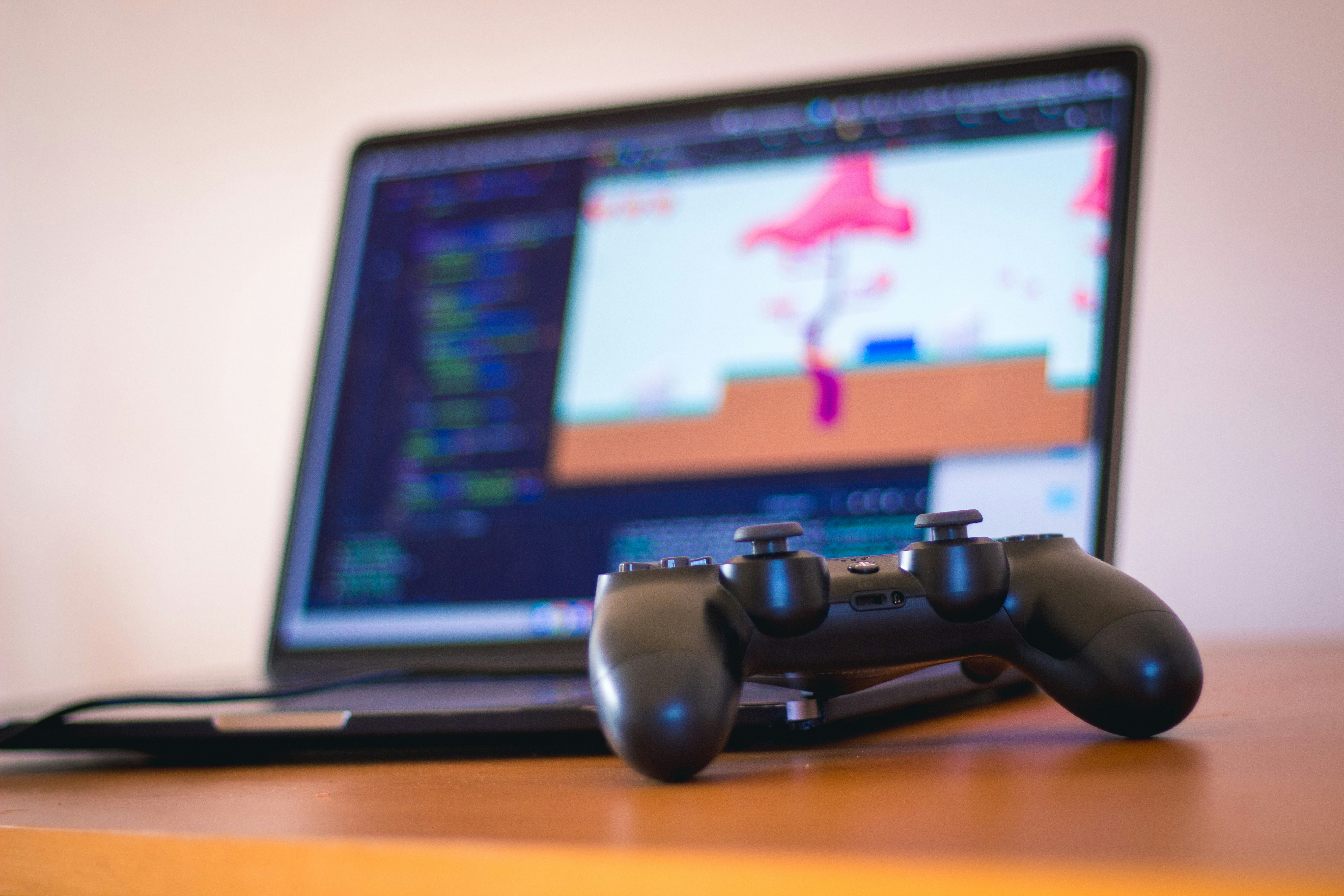 Computer screen and game controller
